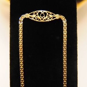 14K Solid Gold Filigree Bracelet